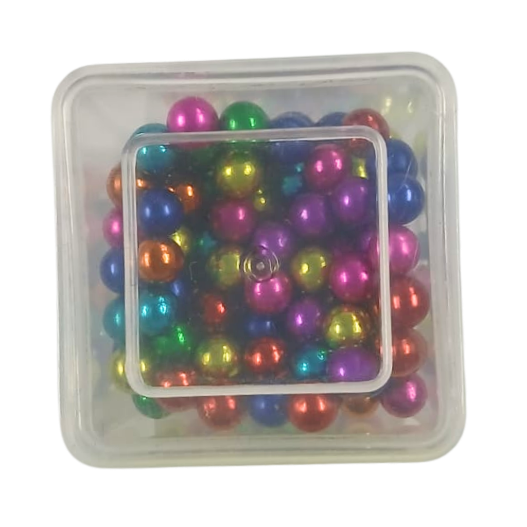 [P298111] Magnetico acero inoxidable surtido cubo 216 piezas caja plástico