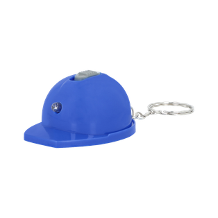Llavero Plástico Azul Reflex 6.4*4.4*3 cm forma de casco tipo llavero con linterna