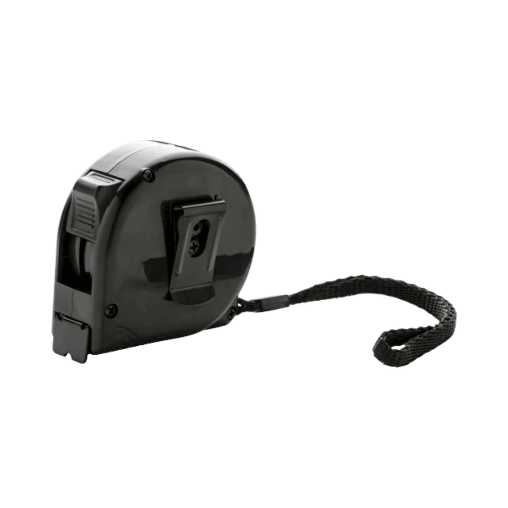 [H950432] Metro plástico Negro 3 m Con Gancho Y Correa