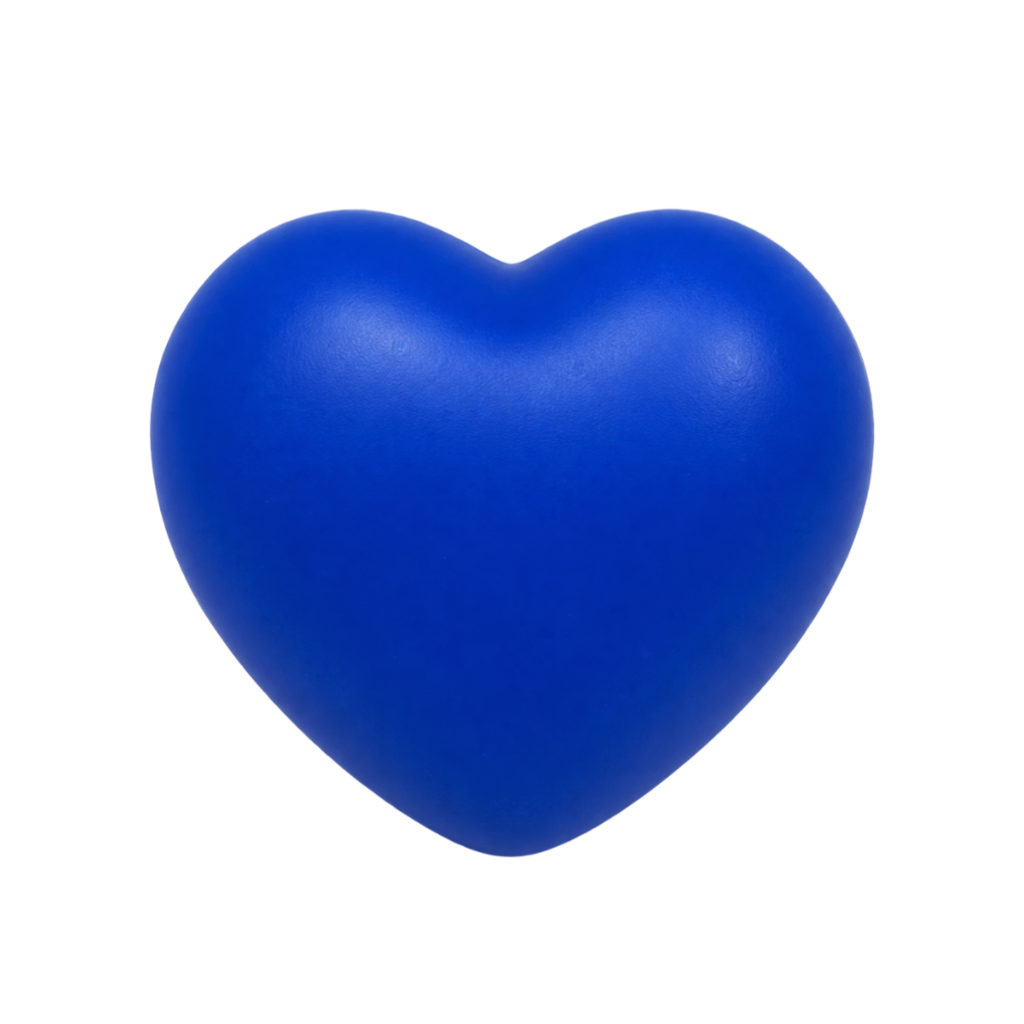 [P298115] Antiestres Pu Azul 7*6.8*5 cm forma de corazón