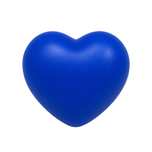 Antiestres Pu Azul 7*6.8*5 cm forma de corazón