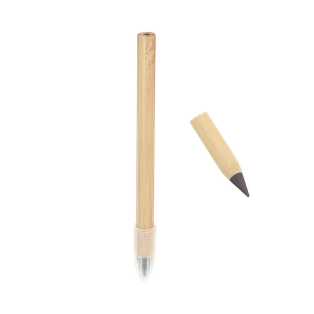 Lapiz bambú natural 14 cm Infinito con Tapa
