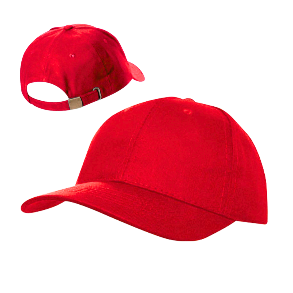 [P298118] Gorra gabardina rojo 21*29 cm cierre de metal