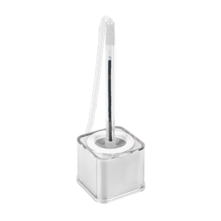 Lapiceros Plástico Blanco 17 cm Cúbico Con Base 5*5 Cm Y Resorte