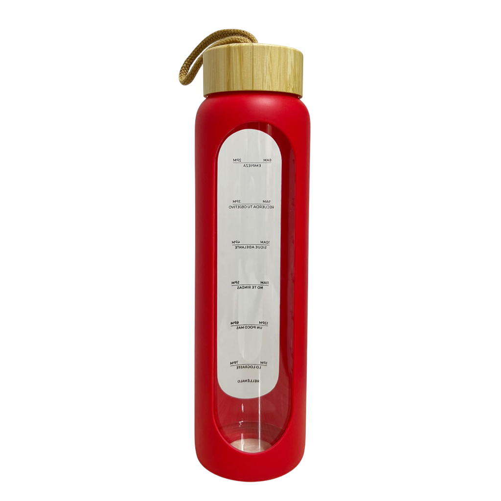 [P251331] Pachon Borosilicato Rojo 100 Ml 7.8*28.5cm Con Manga De Color