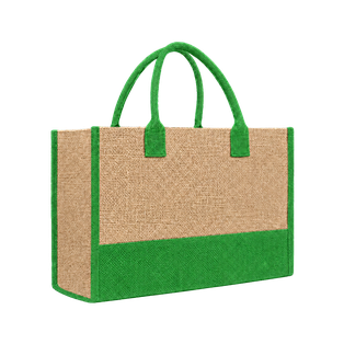 Bolsa Yute Verde 27*35*13 cm Zócalo Y Refuerzos De Color