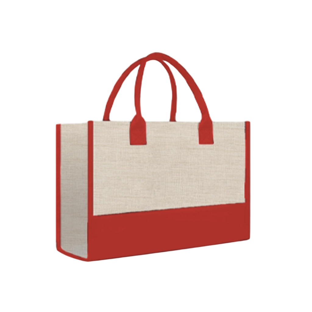 [P266179] Bolsa Yute Rojo 27*35*13 cm Zócalo Y Refuerzos De Color