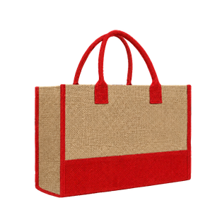 Bolsa Yute Rojo 27*35*13 cm Zócalo Y Refuerzos De Color