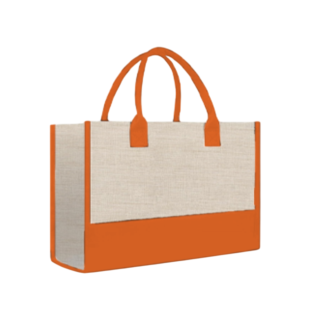 [P266180] Bolsa Yute Anaranjado 27*35*13 cm Zócalo Y Refuerzos De Color