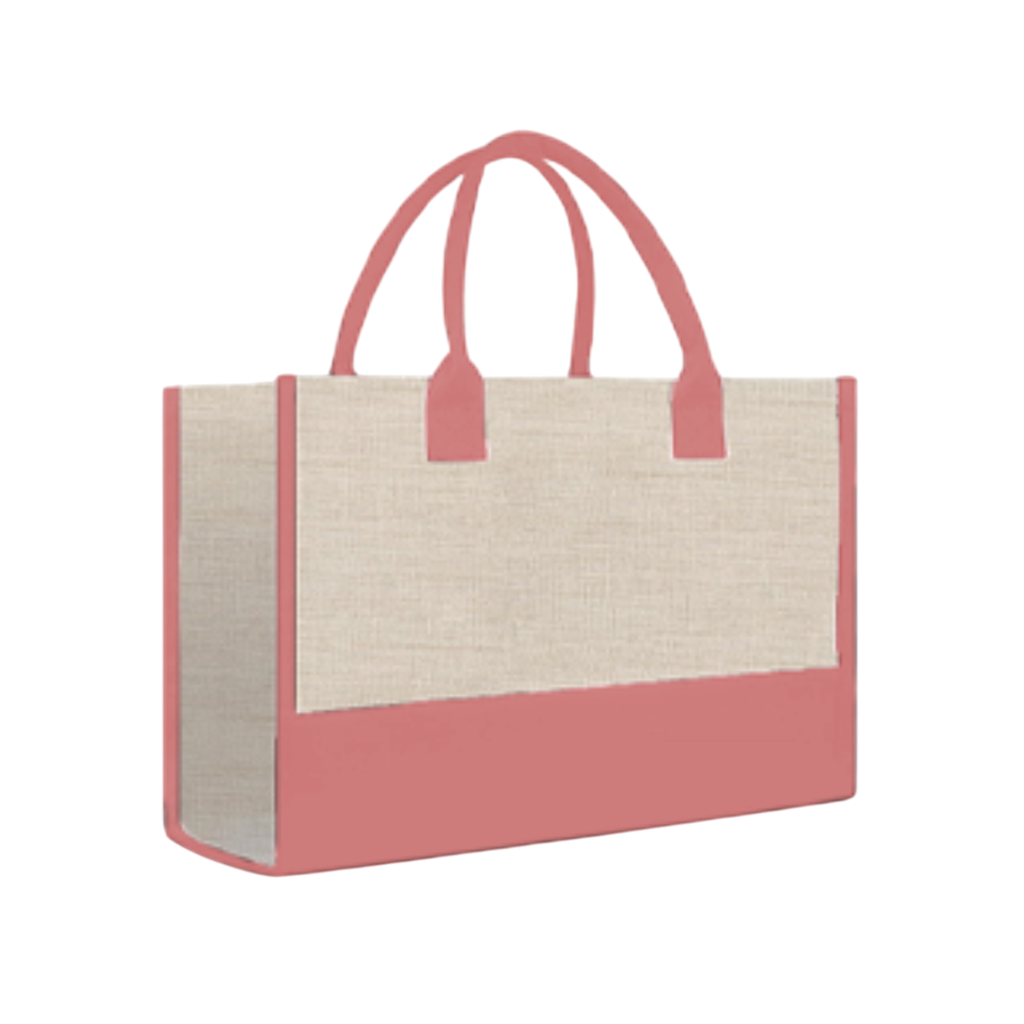 [P266181] Bolsa Yute Salmon 27*35*13 cm Zócalo Y Refuerzos De Color