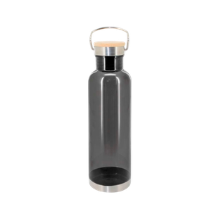 Pachon Plástico Negro 800 ml Rally Base De Acero Y Tapa De Bambú