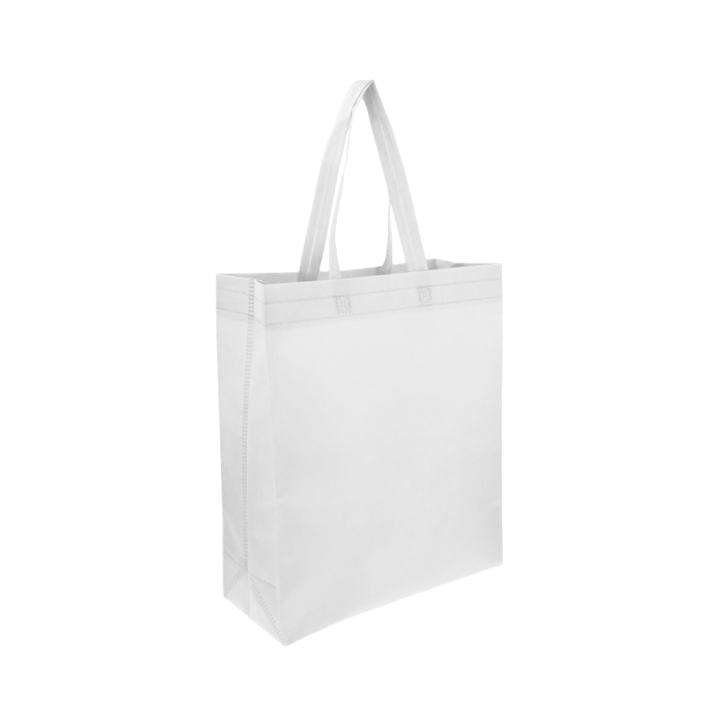 [P266055] Bolsa Ecologica Blanco 40*35*12 cm Con Fuelle 80 G