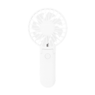 Ventilador Plástico Blanco De Mano Con Alta Potencia