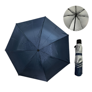 Sombrillas Poliester Azul Oscuro 55 Cm Secretarial Silver Back 7 Varillas