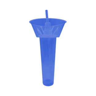 Vaso Plástico Azul 800 Ml Botanero Con Pajilla