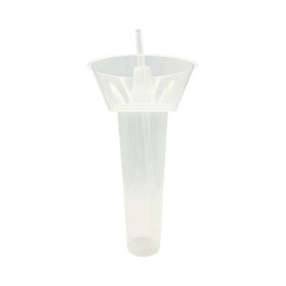 Vaso Plástico Transparente 800 Ml Botanero Con Pajilla