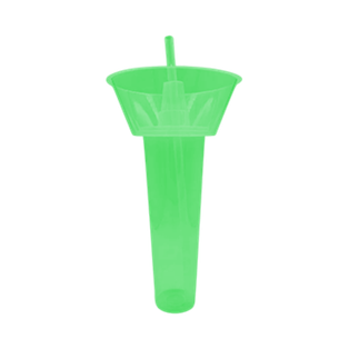 Vaso Plástico verde 800 Ml Botanero Con Pajilla