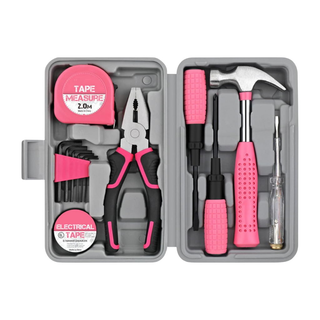 [H950436] Herramienta Acero Inoxidable Rosado Caja 8 Pcs