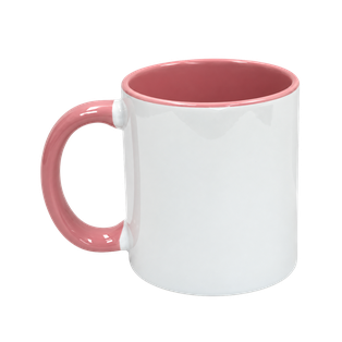 Taza Cerámica rosado 8.2*h9.5cm 11oz  Para Sublimar Color En Interior Y Oreja
