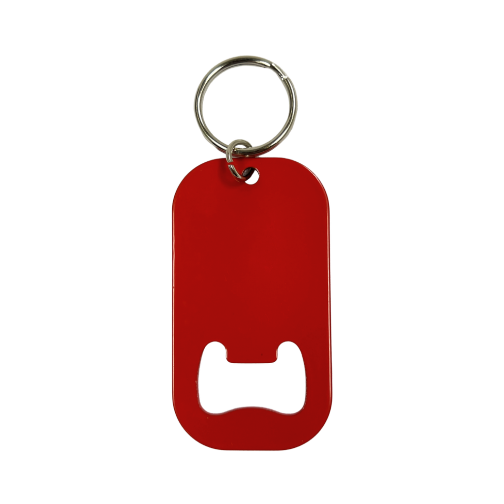 [P266188] Destapador Acero Inoxidable Rojo Mate 3.8*7 cm Finger Para Llavero