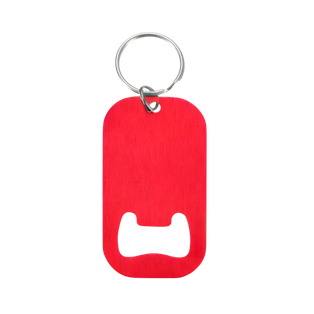 Destapador Acero Inoxidable Rojo Mate 3.8*7 cm Finger Para Llavero