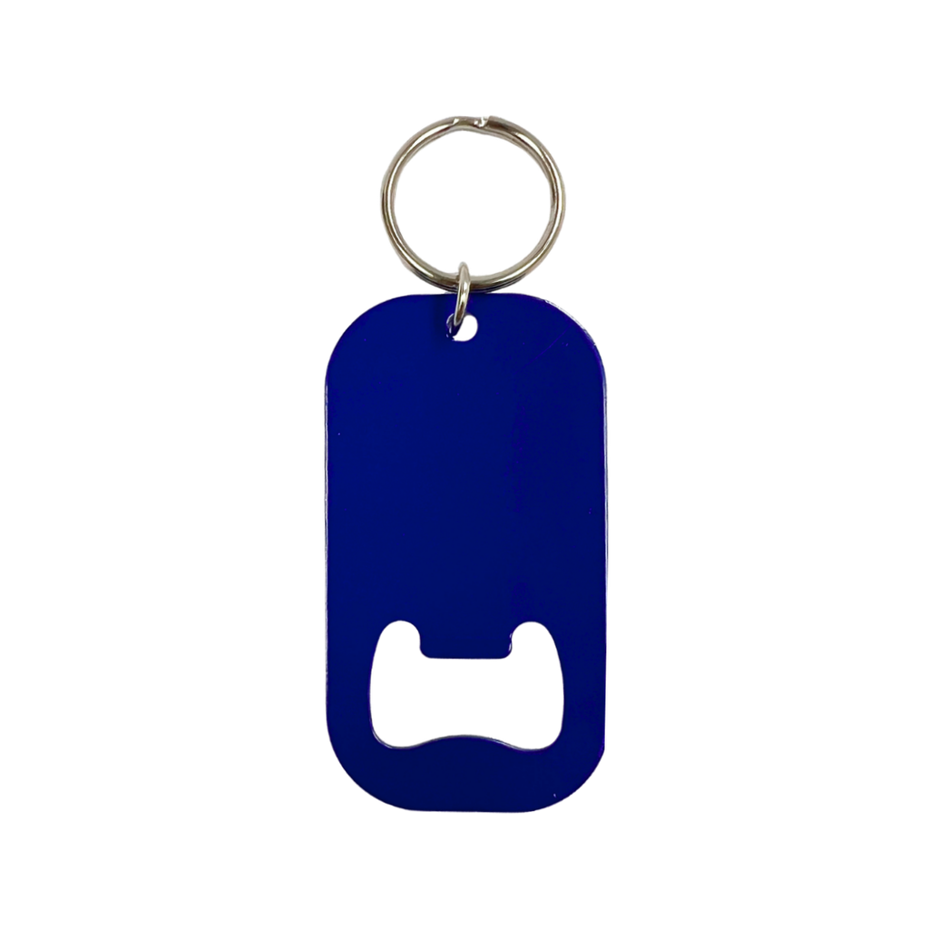 [P266189] Destapador Acero Inoxidable Azul Reflex Mate 3.8*7 cm Finger Para Llavero