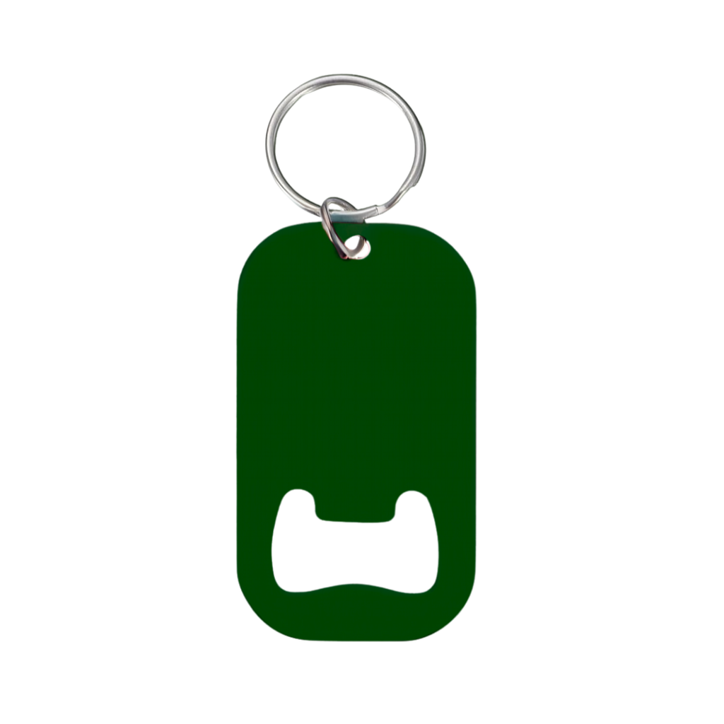 [P266190] Destapador Acero Inoxidable Verde Mate 3.8*7 Cm Finger Para Llavero