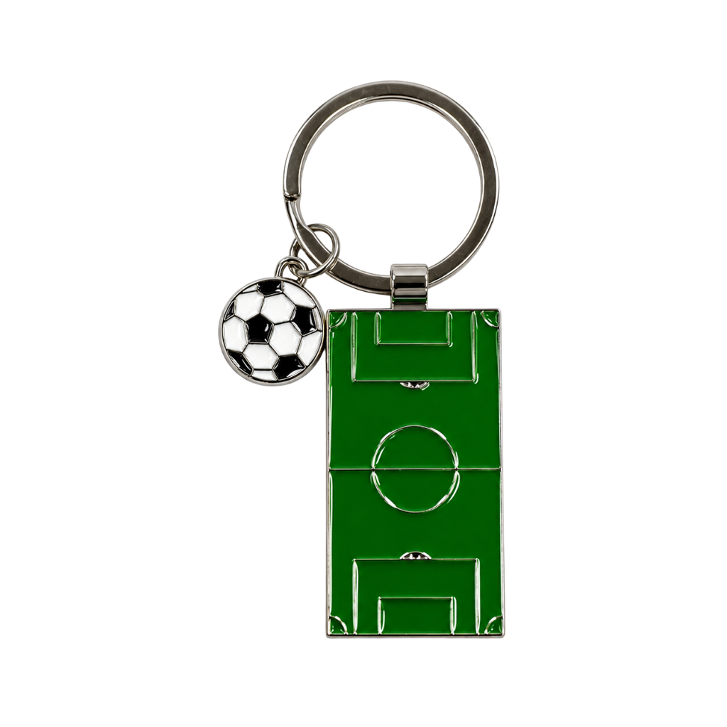 [P266191] Llavero Zinc Verde 45*25 Cm Cancha Con Pelota