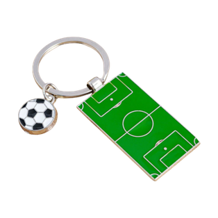 Llavero Zinc Verde 45*25 Cm Cancha Con Pelota