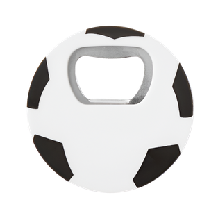 Destapador Plástico Negro 6.8*0.5 cm Redondo Diseño Pelota De Fut Con Imán