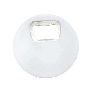 Destapador Plástico Blanco 6.8*0.5 Cm Redondo Con Imán