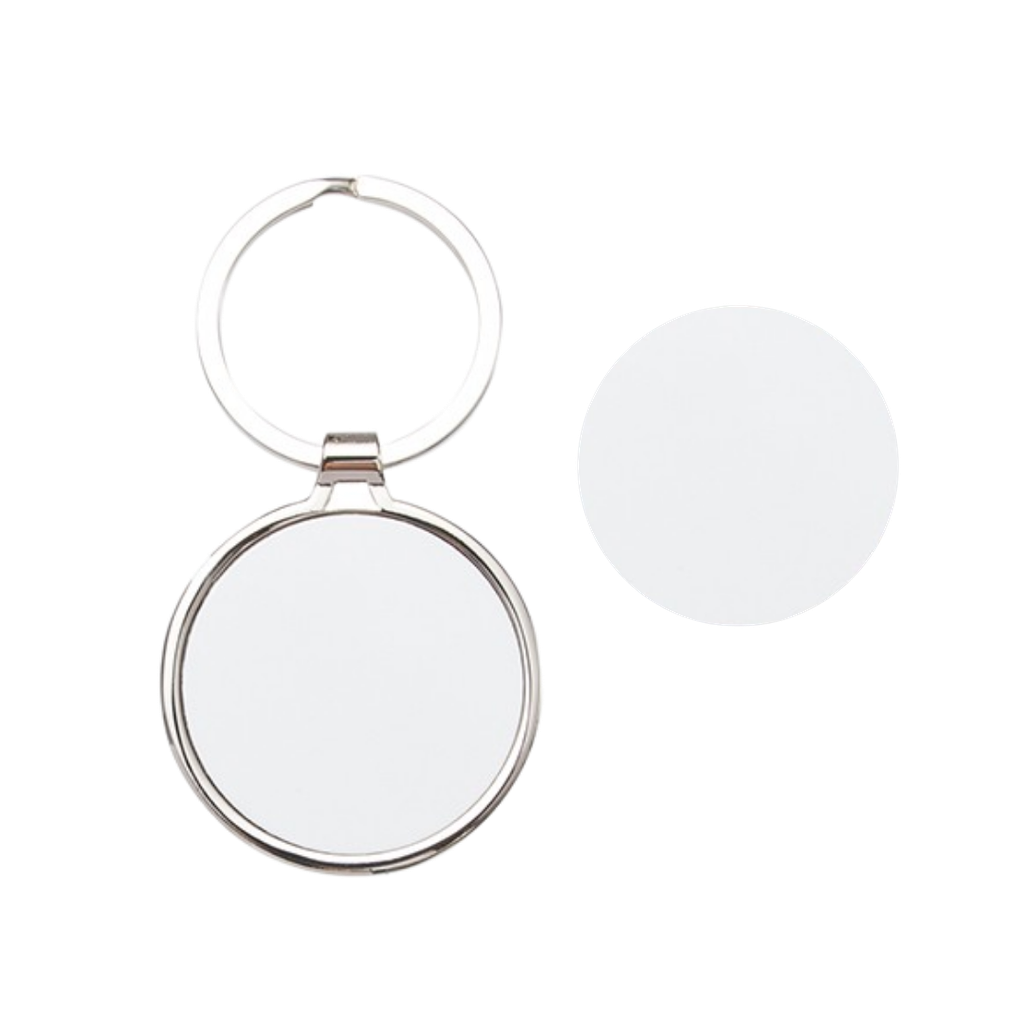 [P266200] Llavero Metal Plateado redondo Para Sublimar