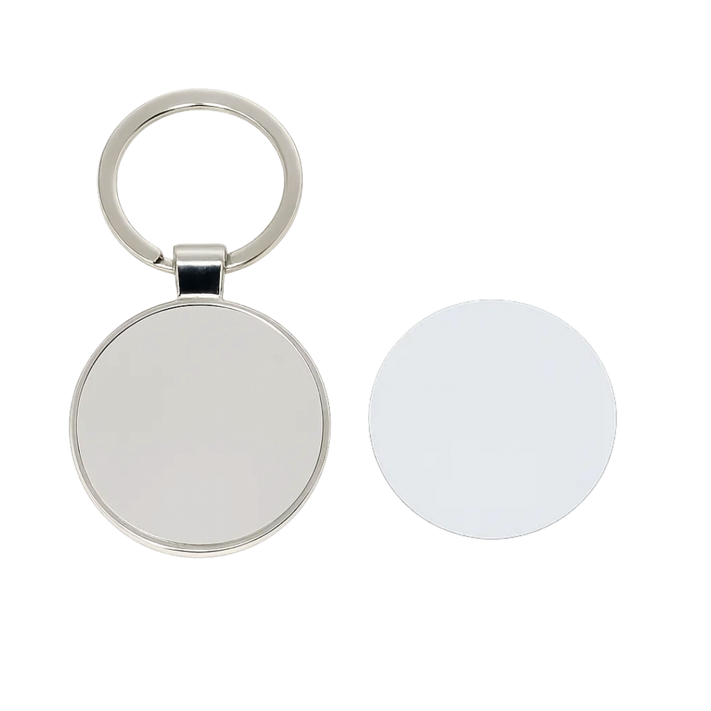 [P266200] Llavero Metal Plateado redondo Para Sublimar