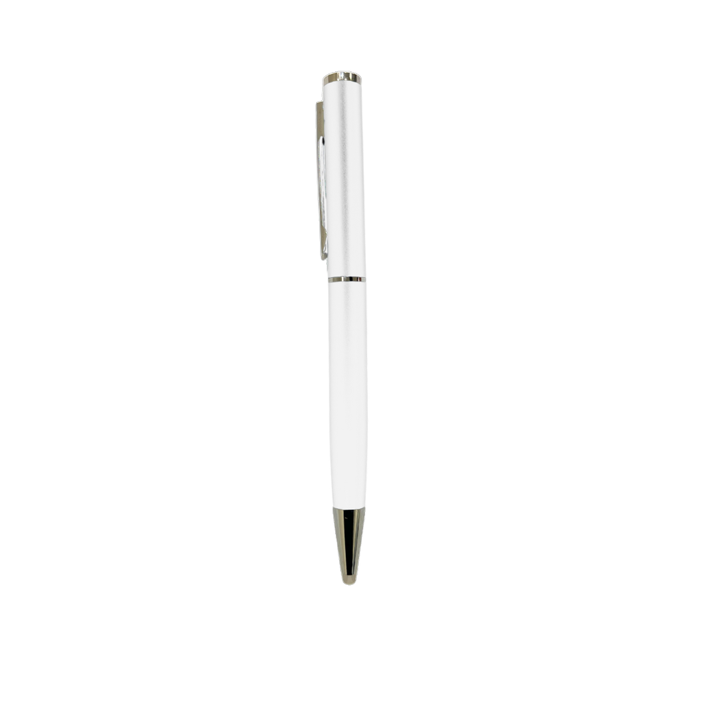 [P266235] Lapiceros Acero Inoxidable Blanco Garish