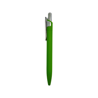Lapiceros Aluminio verde Valar Clip Plateado