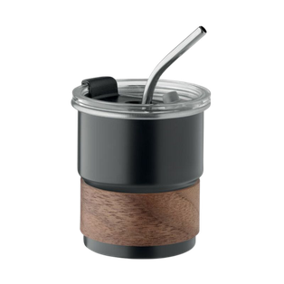 Vaso Acero Inoxidable Negro 260 ml Mate 8x9cm Una Pared