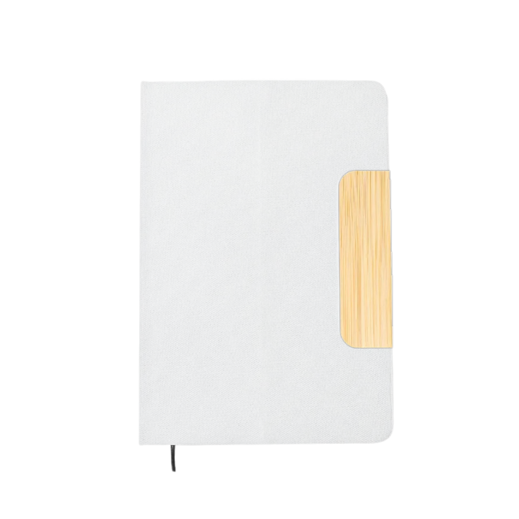 [P286251] Libreta Algodon Blanco A5  Gussie Con Lapicero