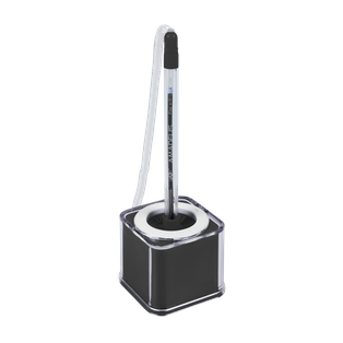 Lapiceros Plástico Negro 17 Cm Cúbico Con Base 5*5 Cm Y Resorte